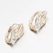 Zlaté náušnice so zirkónmi 663p-20406