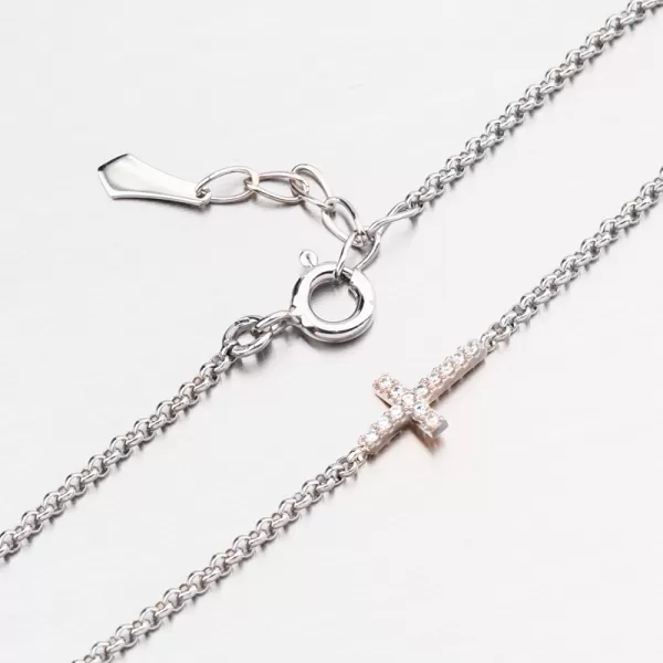 Zlatý náramok s krížovým DZF5832-BCV-ZIR