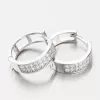 Dámske náušnice biele zlato 585 zirkónové kruhy 12R-723