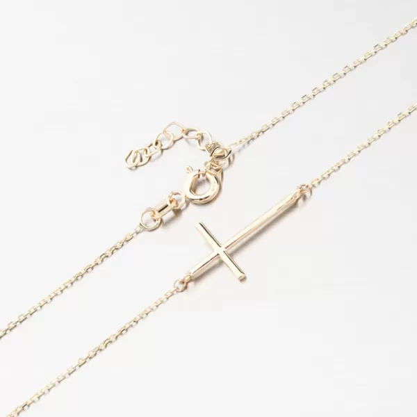 Zlatý náhrdelník s krížom GCA15-006