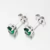 Strieborné náušnice kôstky so zeleným zirkónom UPST-121680