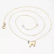 Zlatý náhrdelník s mačkou GCA15-001