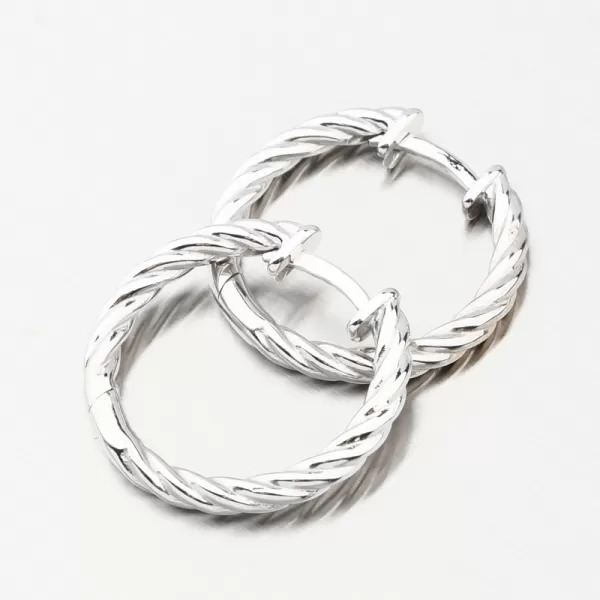 Náušnice z bieleho zlata kruhy 20 mm DZF4326-B