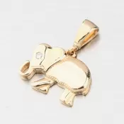 Zlatý prívesok slon so zirkónom GCA13-010