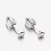 Náušnice vyrobené z bieleho zlata Pecky DZ5004b