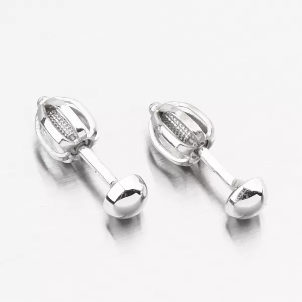 Náušnice vyrobené z bieleho zlata Pecky DZ5004b