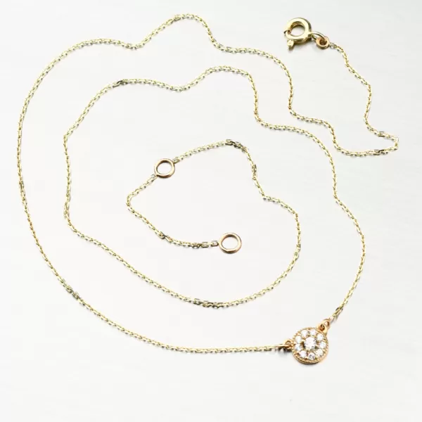 Zlatý náhrdelník so zirkónmi PTI-15005