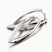 Visiace strieborné náušnice so zirkónmi PKL-2127