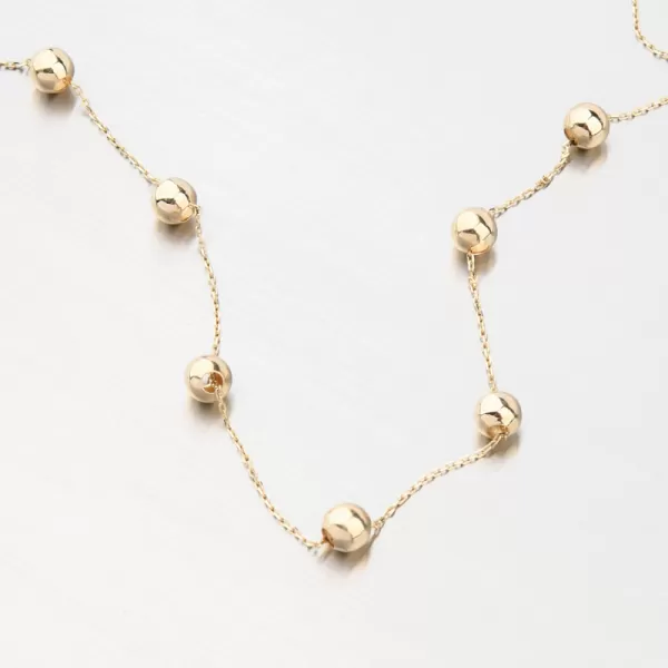 Zlatý náhrdelník s guličkami GCA15-010