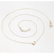 Zlatý náhrdelník so srdcom GCA15-007