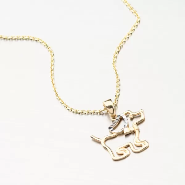 Zlatý prívesok pes 13R-414