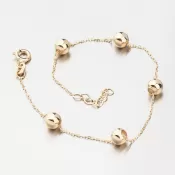 Zlatý náramok s loptičkami GCA14-008