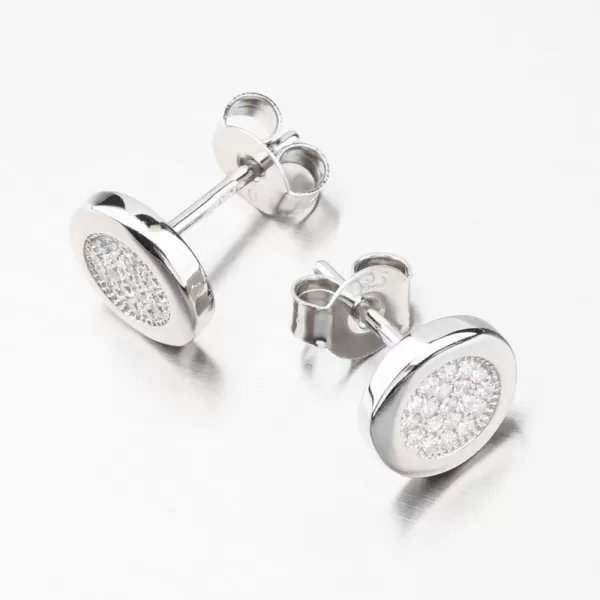 Strieborné náušnice kôstky so zirkónom UPST-121187