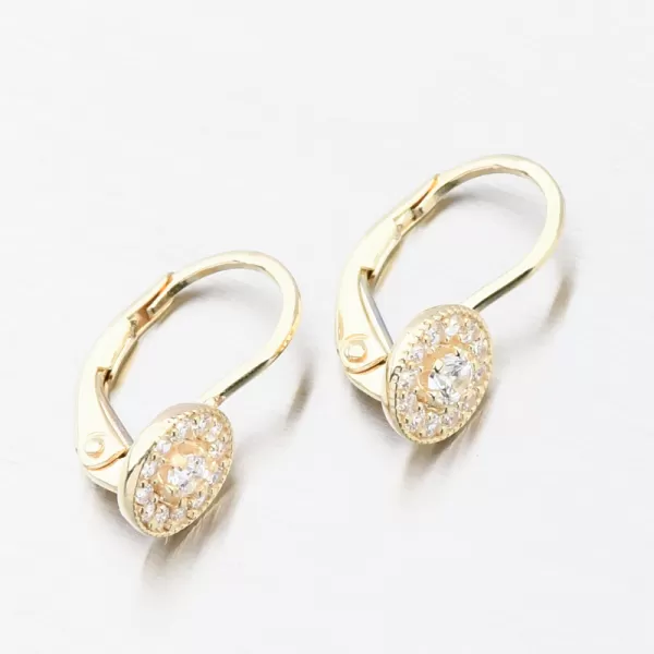 Zlaté náušnice so zirkónmi 42-32775