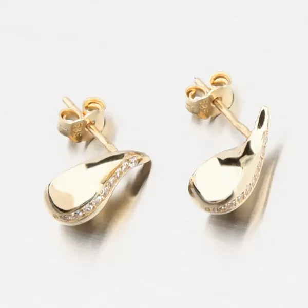 Zlaté nugety so zirkónmi 12R-751