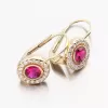 Zlaté náušnice s Ruby 683p-120055-ZL-CER