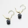 Zlaté náušnice s čiernou perlou 52GZ-3016-ZL-KL-Black