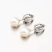 Dámske náušnice biele zlato 585 perla 52GZ-3005B-SR