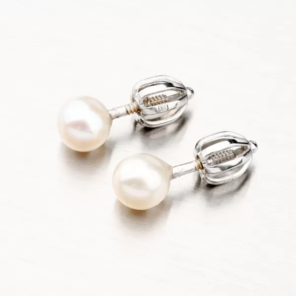 Dámske náušnice biele zlato 585 perla 52GZ-3005B-SR