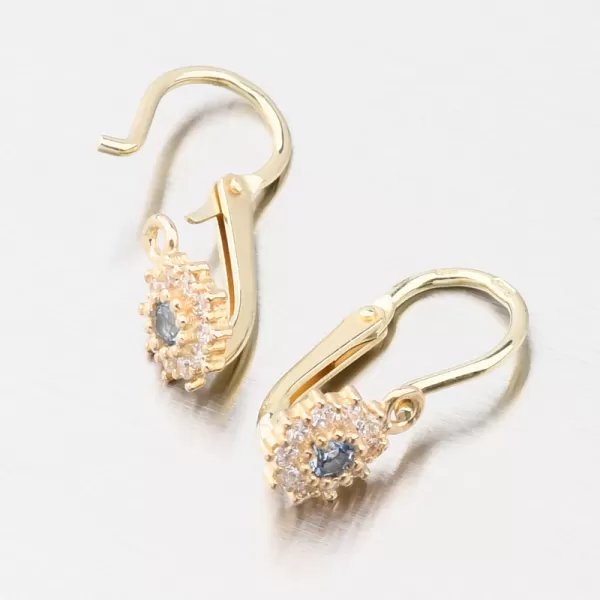 Detské náušnice žlté zlato 585 zirkón 52DN-2749ZMB