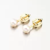 Dámske náušnice žlté zlato 585 s perlou 52GZ-3004Z-SR