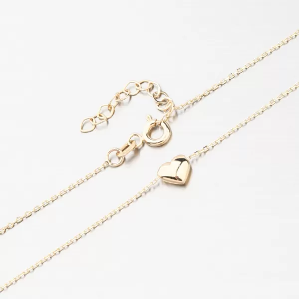 Zlatý náhrdelník so srdcom GCA15-007