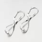 Visiace náušnice z bieleho zlata so zirkónom 12R-732