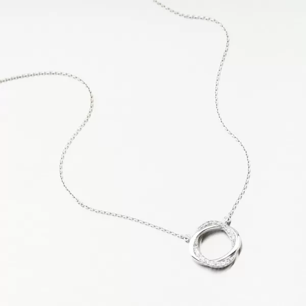 Náhrdelník so zirkónmi DZF4133-B-ZIR