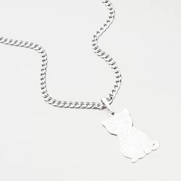 Strieborný prívesok mačka PAMŠ-130546-Ag