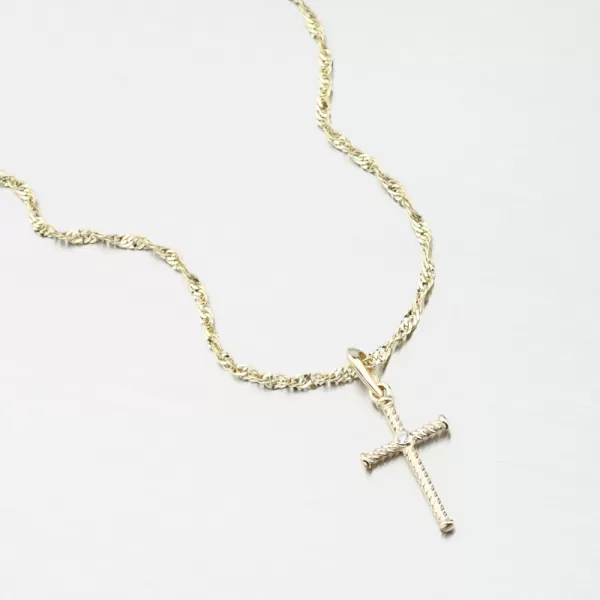 Zlatý prívesok Cross DZF4197-Zl-Zir