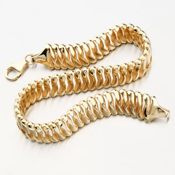 Zlatý masívny náramok 164P-142087