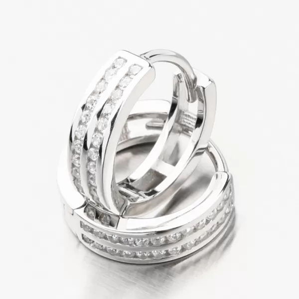 Strieborné kruhy so zirkónmi PKL-2179