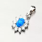 Strieborný prívesok s modrým opálom PKL-3121