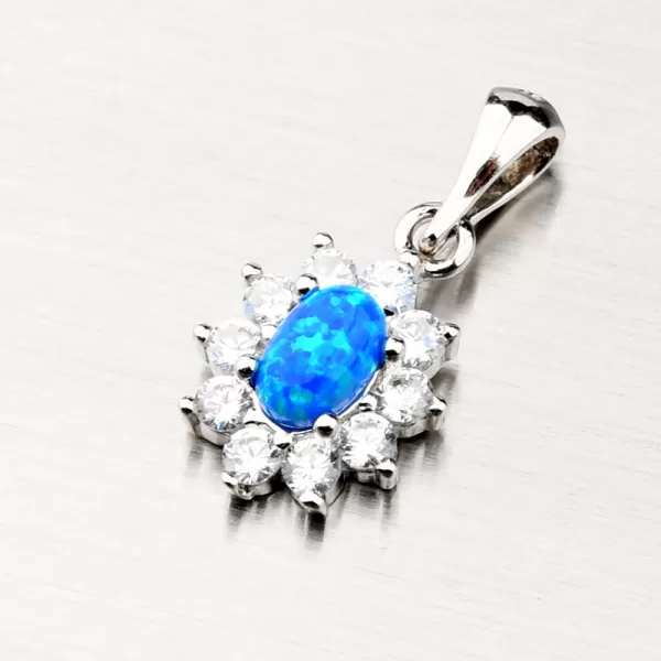 Strieborný prívesok s modrým opálom PKL-3121