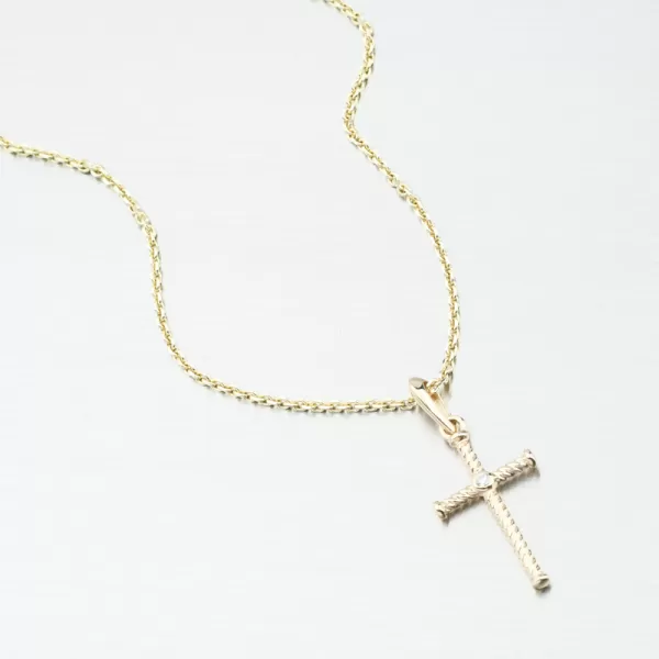 Zlatý prívesok Cross DZF4197-Zl-Zir