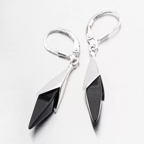 Strieborné náušnice s Onyx PKL-2272