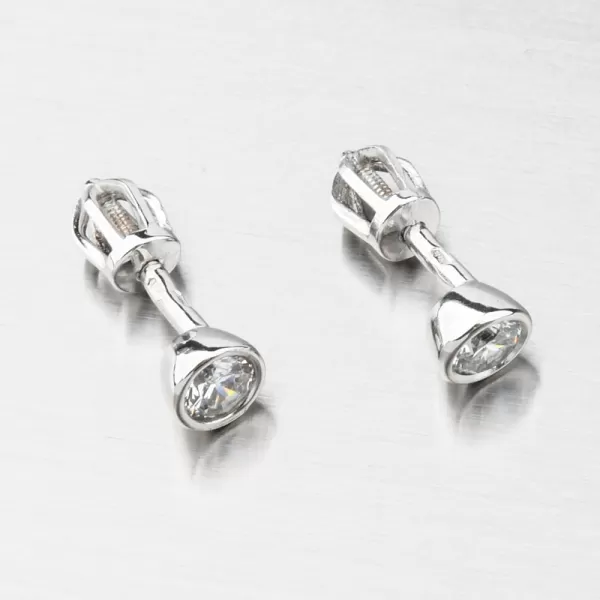 Dámske náušnice biele zlato 585 zirkón 52GZ-8053-B