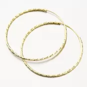 Strieborné pozlátené náušnice kruhy PKL-2163