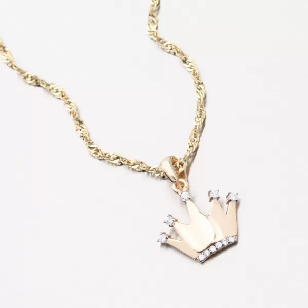 Zlatá koruna so zirkónmi 43-22390