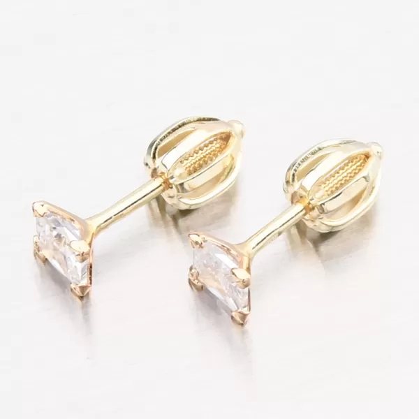 Zlaté náušnice Pecky so zirkónom DZ5022Zl
