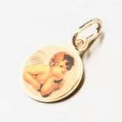 Zlatý prívesok s anjelikom 13-105A