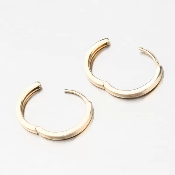 Kruhové náušnice 15 mm zlato 585 GCA12-008