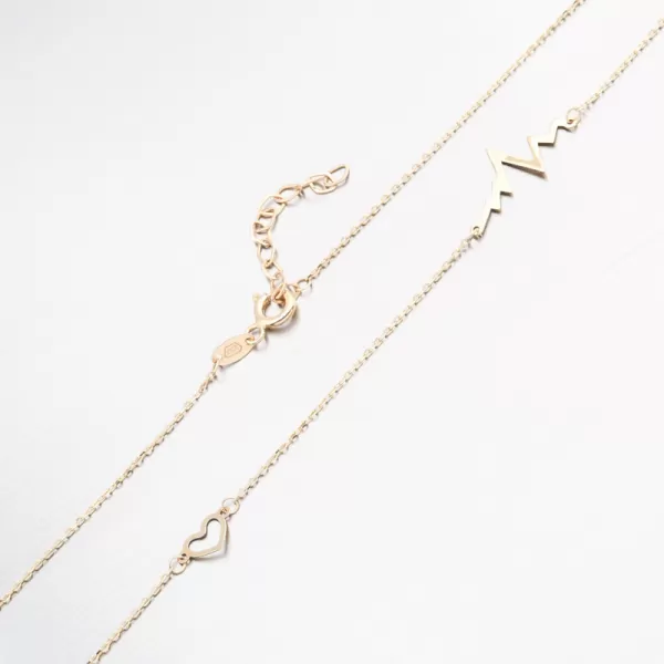 Zlatý náhrdelník Heart Beat 15R-049