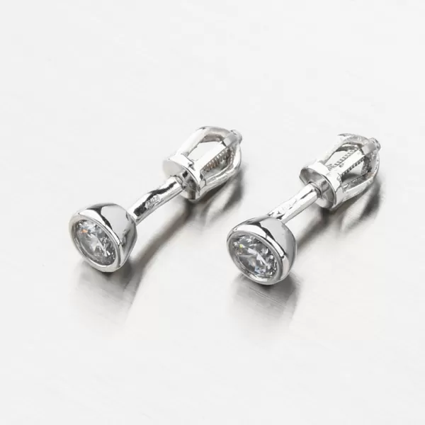 Dámske náušnice biele zlato 585 zirkón 52GZ-8053-B