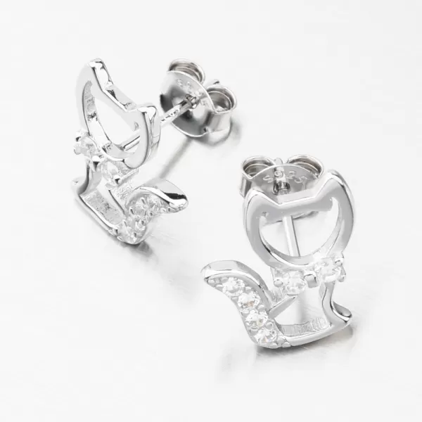 Strieborné náušnice kôstky mačička UPST-122577