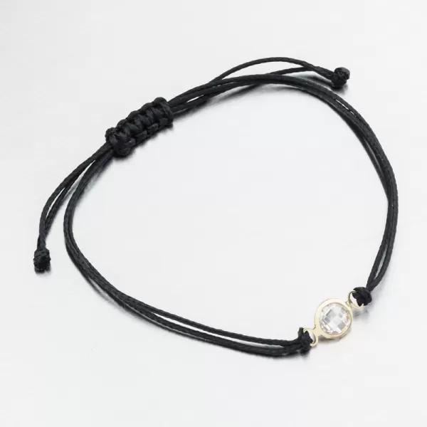 Šnúrkový náramok so zlatým príveskom LT14-014-ZL-BIL