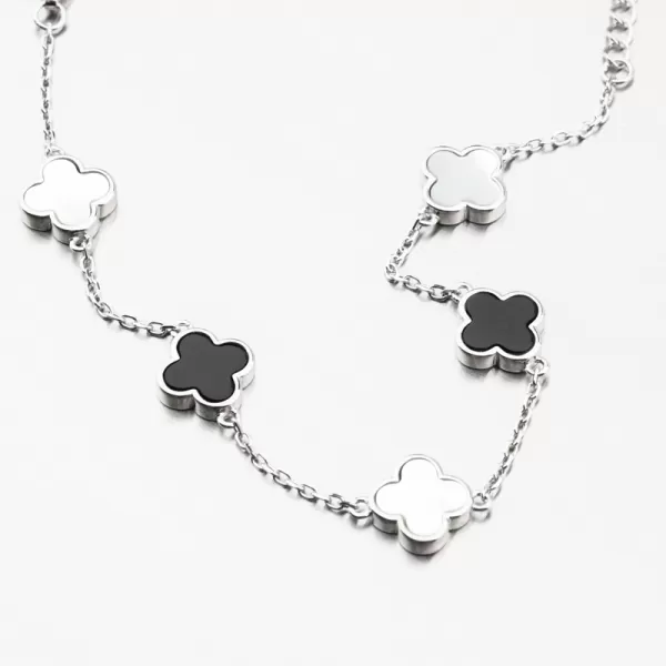 Strieborný dámsky náramok so štvorlístkami PKL-4015