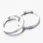 Zlaté krúžky so zirkónmi 16 mm 42-32584