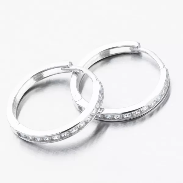 Zlaté krúžky so zirkónmi 16 mm 42-32584