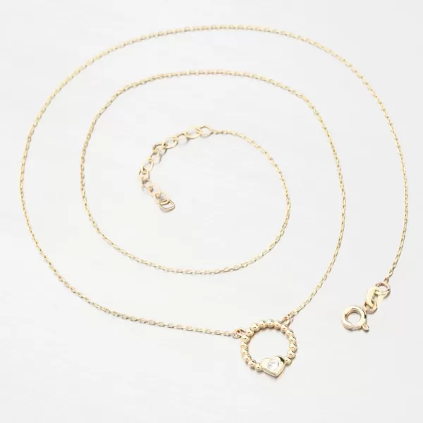 Zlatý náhrdelník so srdcom GCA15-003